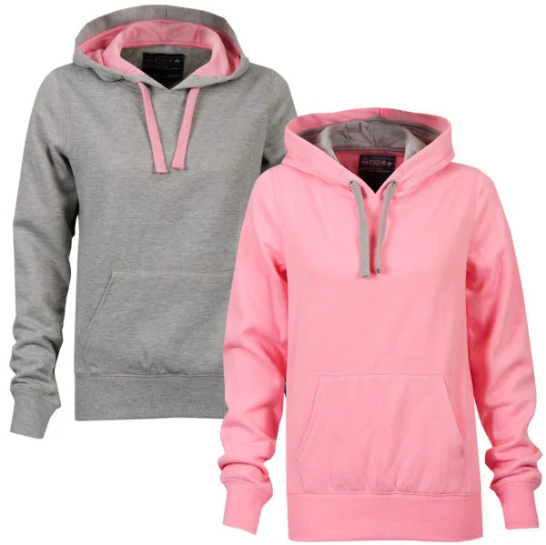 55 Soul Women's 2-Pack Hooded Jumpers - Pink/Light Grey Marl - S - Multi Afbeelding 1