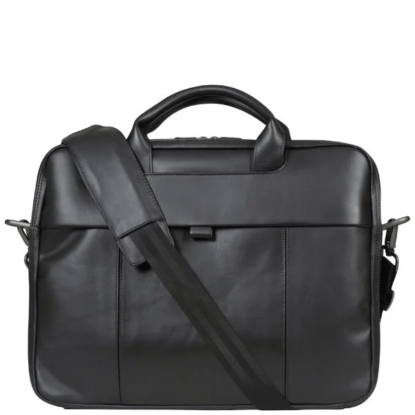 Dell Deluxe Black Leather 15.6 Inch Laptop Bag (W0FCT) Afbeelding 1