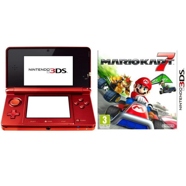 Nintendo 3DS Console (Metallic Red) Bundle: Includes Mario Kart 7 Afbeelding 1