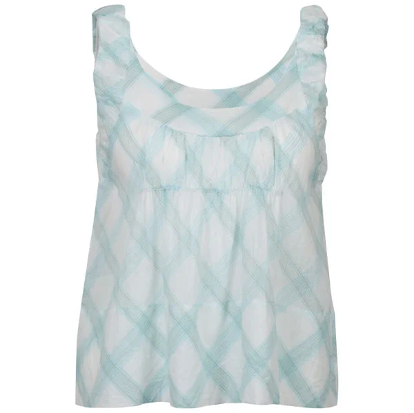 Chloe Women's Criss Cross Vest - White - 10 - Wit Afbeelding 1