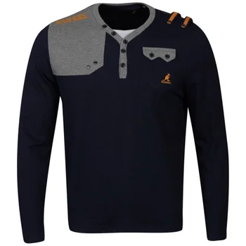 Kangol Men's Fez Jersey Long Sleeved T-Shirt - Navy