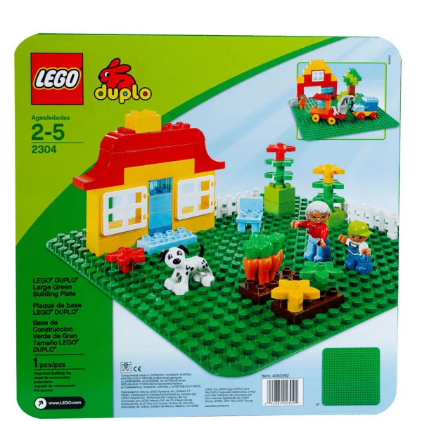 LEGO DUPLO: Grote, Groene Bouwplaat (2304) Afbeelding 1