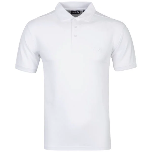 FILA Men's Bunda Polo Shirt - White - S - Wit Afbeelding 1