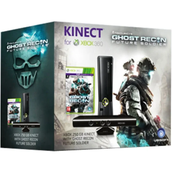 Xbox 360 250GB Bundle (Includes Kinect Sensor and Ghost Recon: Future Soldier Bundle) Afbeelding 1