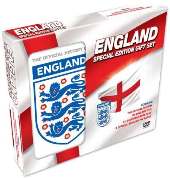 Official History of England Box Set (Includes DVD, St Georges Flag & Official England Pin Badge) Afbeelding 1