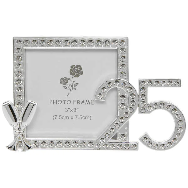 25th Anniversary Diamante Frame (3x3) Afbeelding 1