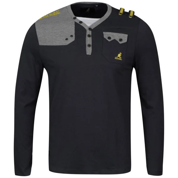 Kangol Men's Fez Jersey Long Sleeved T-Shirt - Charcoal - S - Charcoal Afbeelding 1