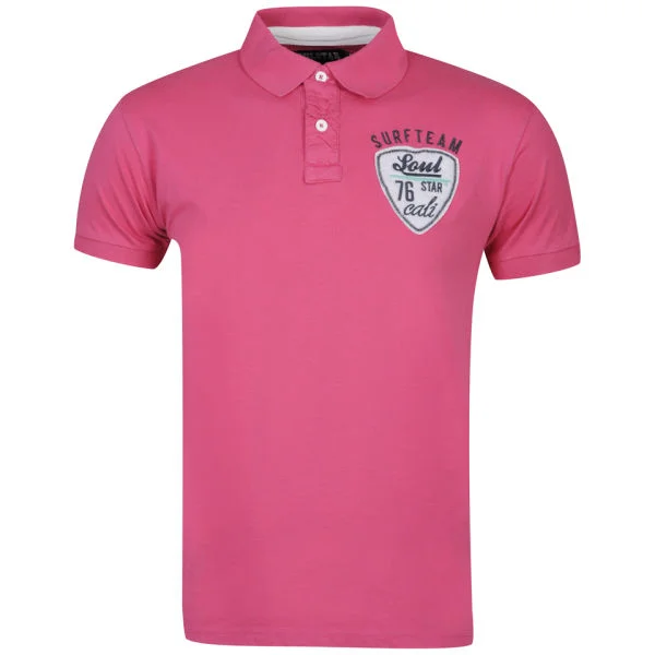 Soul Star Men's Newbay Polo Shirt - Fuschia - S - Fuschia Afbeelding 1