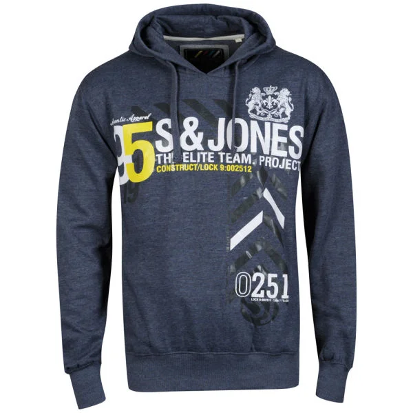 Smith & Jones Men's Asterio Sweat - Denim Marl - S - Denim Marl Afbeelding 1
