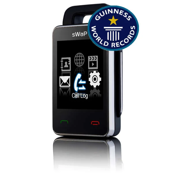sWap Nova: World's Smallest Mobile Phone - Black Afbeelding 1
