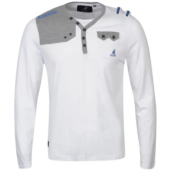 Kangol Men's Fez Jersey Long Sleeved T-Shirt - White - S - Wit Afbeelding 1