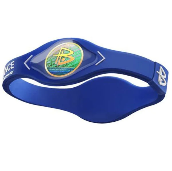 Power Balance -The Original Performance Wristband Blue With White Lettering - S - Blauw Afbeelding 1