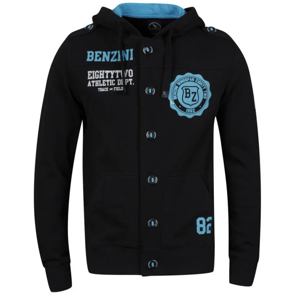 Benzini Men's Grader Hooded Sweat-Black - S - Zwart Afbeelding 1