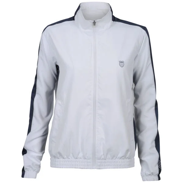 K-Swiss Women's Accomplish Jacket - White/Navy - XS - White/Navy Afbeelding 1