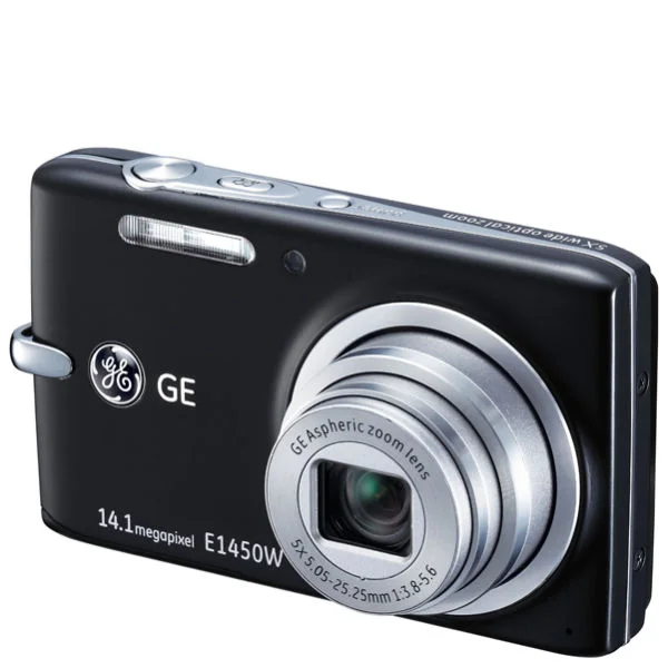 GE E1450W Digital Camera - Black (14MP, 5 x Optical, 2.7 Inch LCD) Afbeelding 1