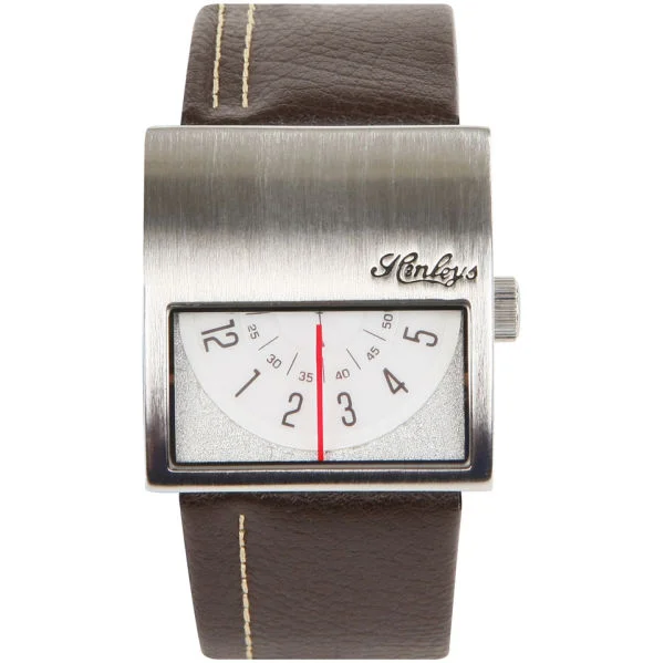 Henleys Leather Strap Watch Afbeelding 1