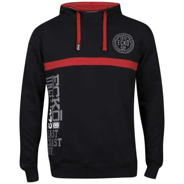 Ecko Men's Banner Hoody - Black/Red - S - Black/Red Afbeelding 1