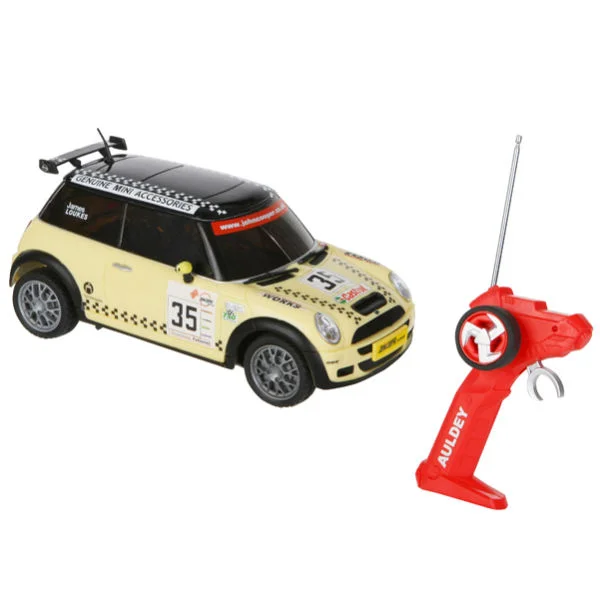 Race Tin: Mini Cooper Remote Control Car - Yellow and Black Afbeelding 1
