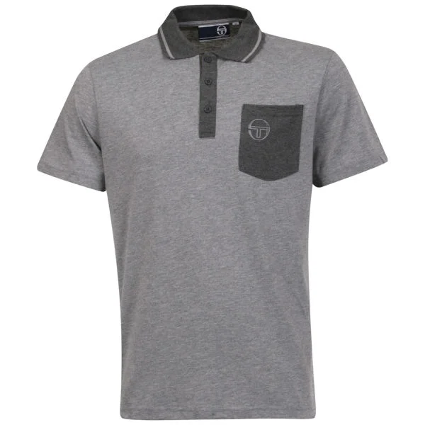 Sergio Tacchini Men's Phillips Polo-Shirt - Grey - S - Grijs Afbeelding 1