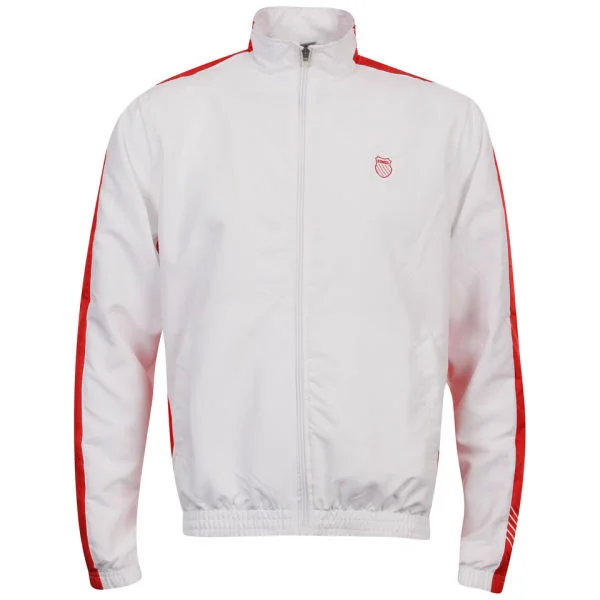 K-Swiss Men's Accomplish Jacket - White/Red - XS - White/Red Afbeelding 1