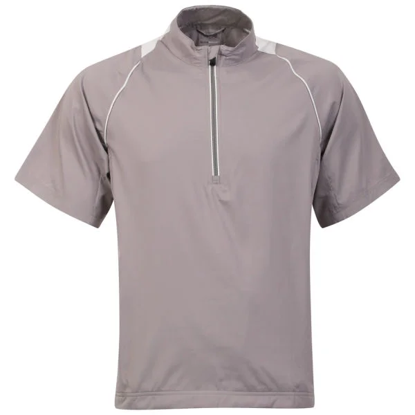 adidas Men's Short Sleeve Quarter Zip Polo - Grey - S - Grijs Afbeelding 1