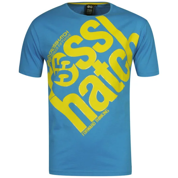 Crosshatch Men's Roxrow Crew Neck T-Shirt - Methyl Blue - S - Methyl Blue Afbeelding 1