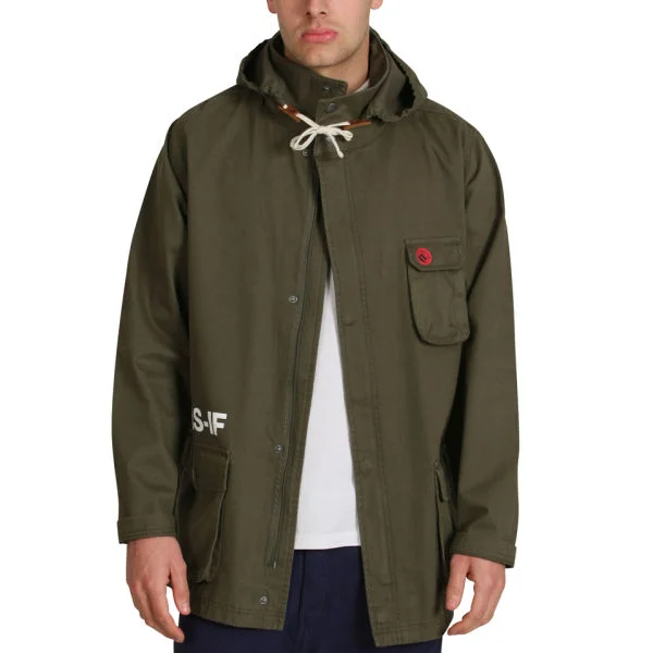Mas-if Men's Spear Parka - Khaki - S - Kaki Afbeelding 1