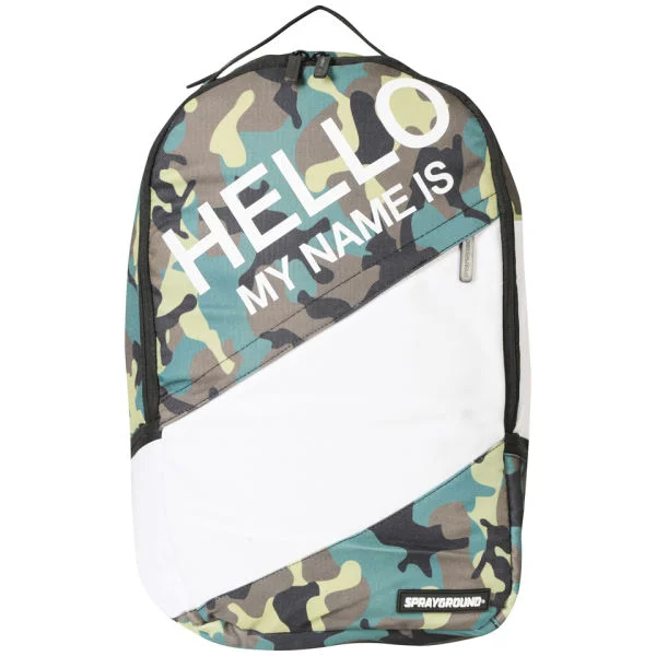 Sprayground Camo Hello My Name Is Deluxe Backpack - Green/Camo Afbeelding 1