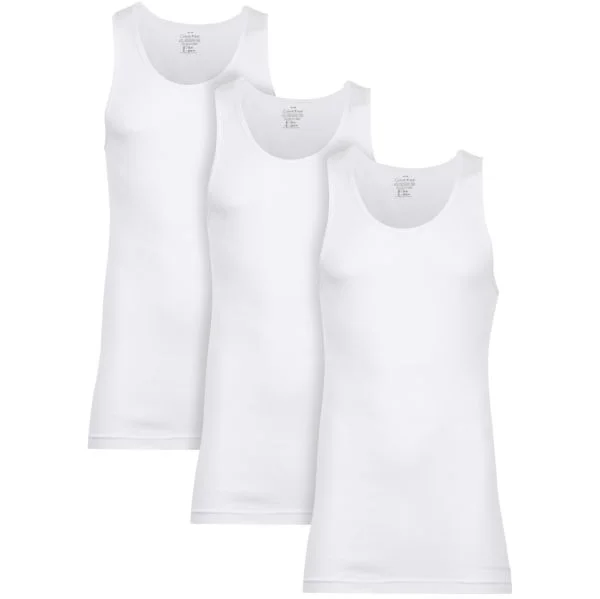 Calvin Klein Men's 3-Pack Vests - White - S - Wit Afbeelding 1