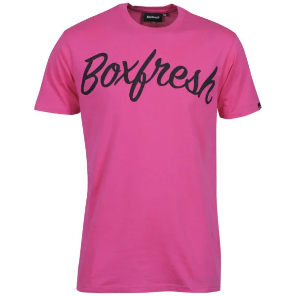 Boxfresh Men's Leopon T Shirt - Fuchsia Purple - S - Fuchsia Purple Afbeelding 1