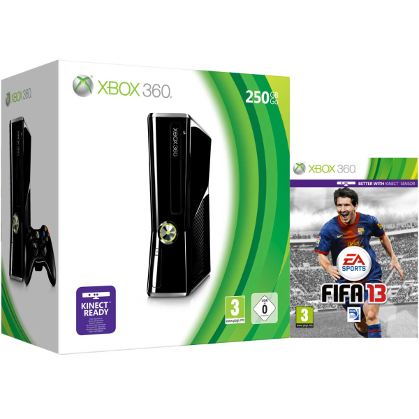 Xbox 360 250GB Bundle (Includes FIFA 13) Afbeelding 1