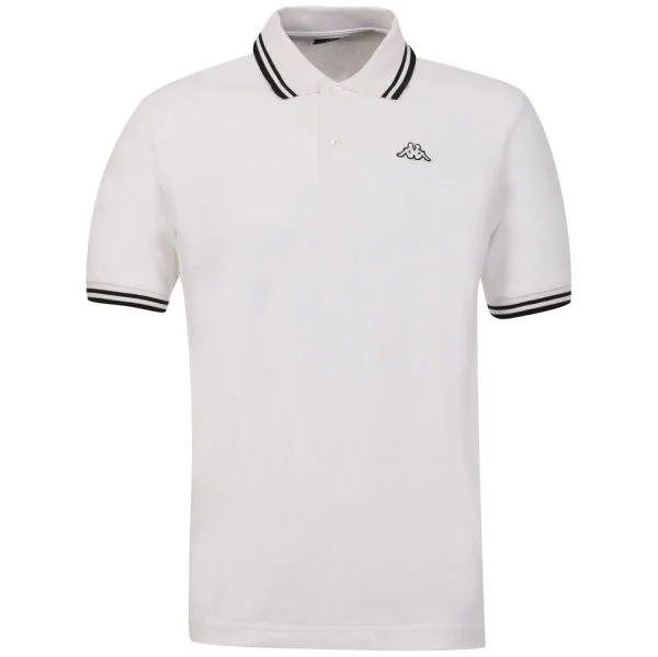 Kappa Men's Lamot Polo - White/Black - M - White/Black Afbeelding 1