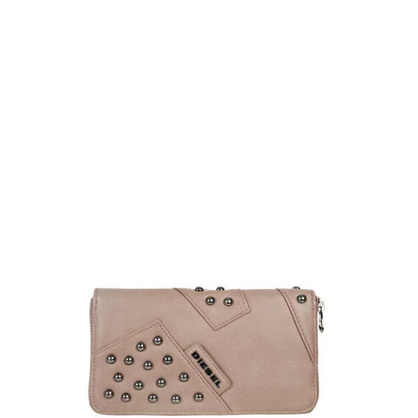Diesel Punktour Gran -Tour Stud Detail Zipped Purse - Antker Brown Afbeelding 1