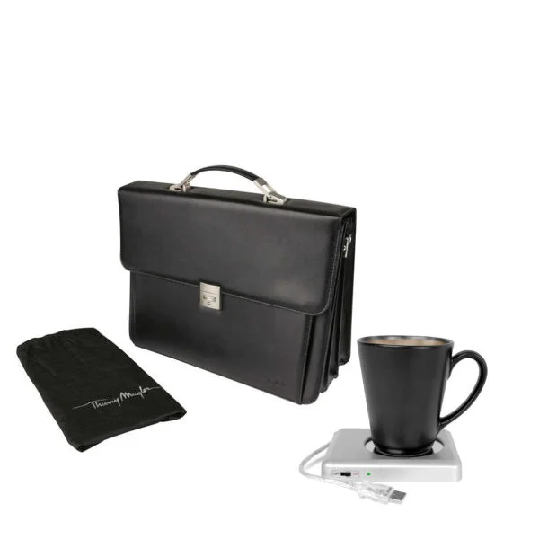 Thierry Mugler Designer Laptop Bag with USB Cup Warmer (Bundle) Afbeelding 1