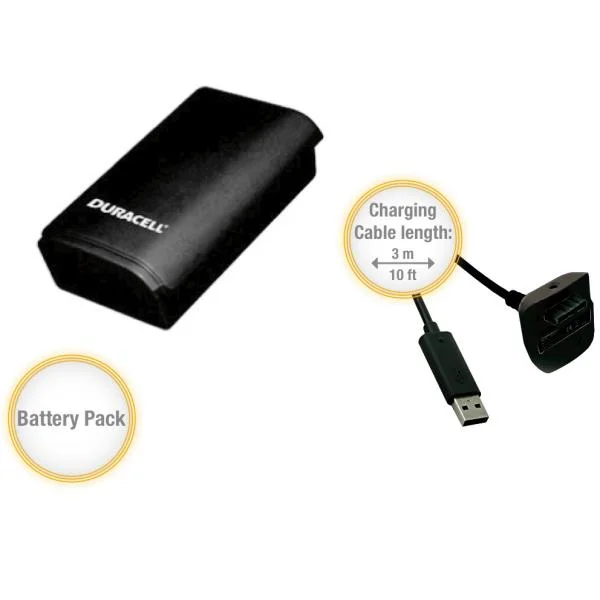 Duracell 360 Play and Charge Kit (Black) Afbeelding 1