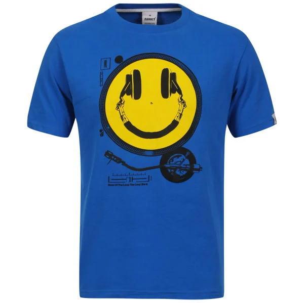 Addict Men's Smiley Deck T-Shirt - Royal Blue - S - Royal Blue Afbeelding 1