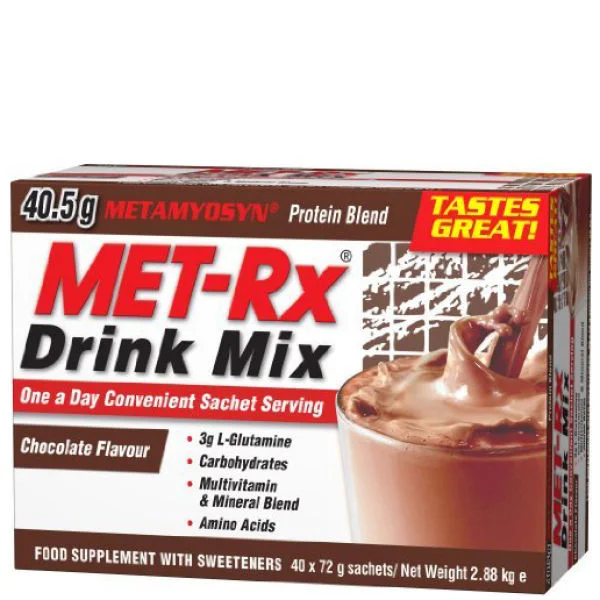 MET-Rx Drink Mix - 18sachets - Doos - Vanille Afbeelding 1