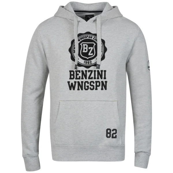 Benzini Men's Columbia Hooded Sweat-Grey Marl - S - Grijs Afbeelding 1