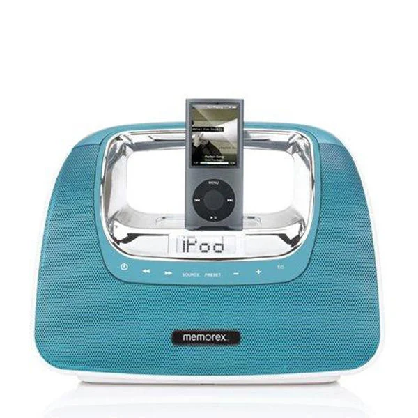 Memorex miniMove MI3X iPod Docking Station (Teal) Afbeelding 1