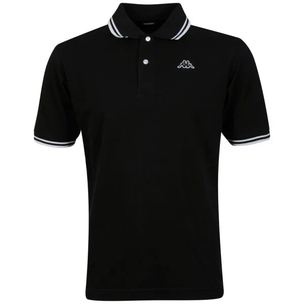Kappa Men's Lamot Polo - Black/White - M - Black/White Afbeelding 1