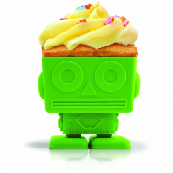 Yumbots - Robot Shaped Silicone Cupcake Moulds Afbeelding 1