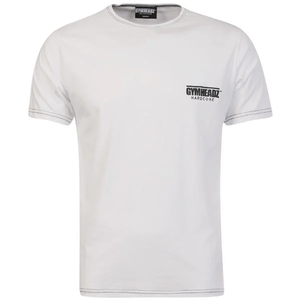 Gymheadz Sportswear Men's Hardcore T-Shirt - White - S - Wit Afbeelding 1
