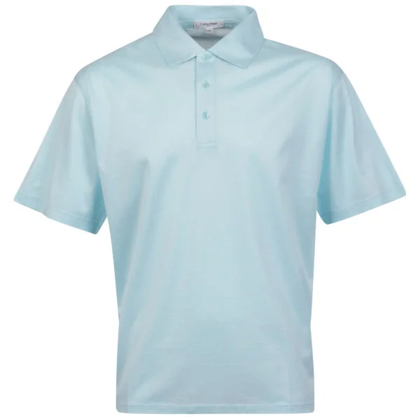 Calvin Klein Men's 3 Button Golf Polo - Blue/White - M Afbeelding 1