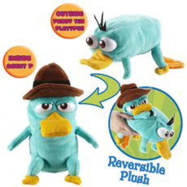 Phineas And Ferb Reversible Plush Agent P Afbeelding 1