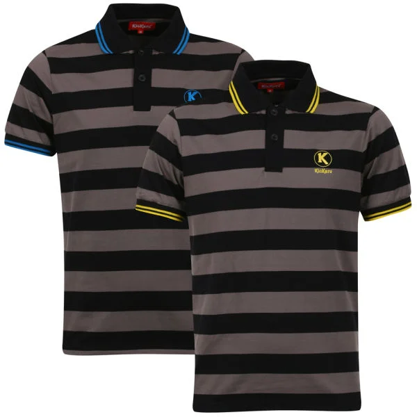Kickers Men's Lambeth 2-Pack Polos - Charcoal - S Afbeelding 1