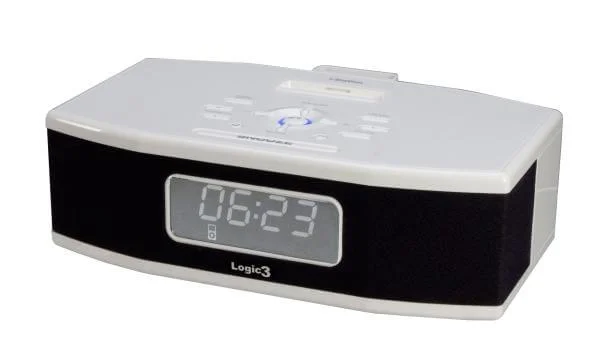Logic 3 i-Station Alarm Clock Ipod Dock White Afbeelding 1