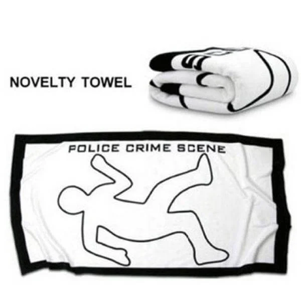 Police Crime Scene Beach Towel - Fun Summer Gift Afbeelding 1