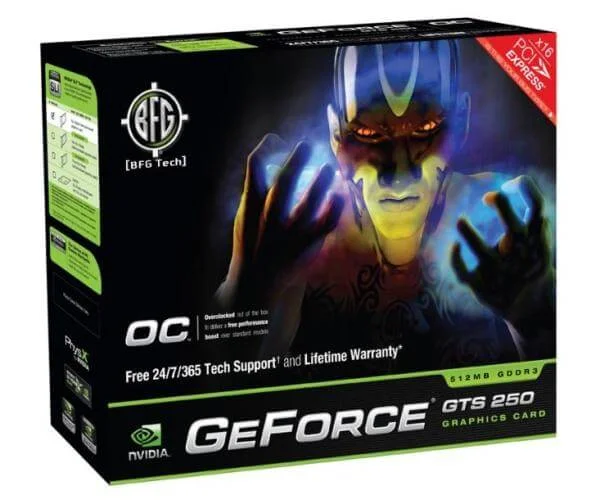 BFG GeForce GTS 250 OC 512MB DDR3 Afbeelding 1
