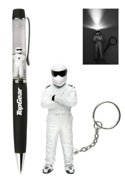 Top Gear Stig LED Keychain Mini Torch And Floating Pen Gift Set Afbeelding 1