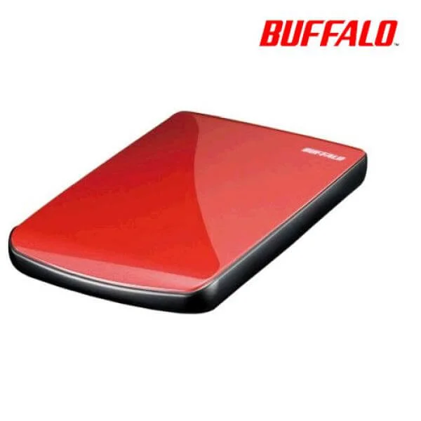 Buffalo Ministation Lite 500GB Portable USB 2.0 Hard Drive - Red Afbeelding 1